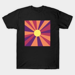 groovy patterns, Abstract background of rainbow groovy Wavy Line design in 1970s Hippie Retro style T-Shirt